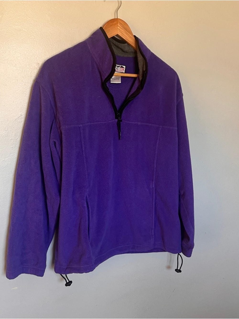 Plush Quarter-Zip Fleece Pullover - Purple - Picture 3 of 6